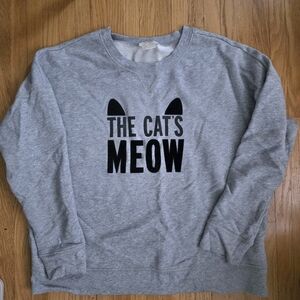 Kate Spade Gray 'The Cat's Meow' Sweatshirt